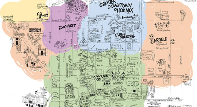 A few maps of downtown Phoenix, made with love #maps #phoenix
